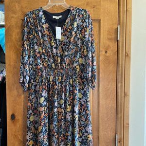 Christopher & Banks Floral Dress, Size L, NWT